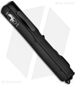 Microtech UTX70 D/A OTF S/E Tactical Automatic Knife (2.4" Black Serr) 148-2T -Blade HQ Shop microtech utx 70 se black tactical serr 148 2t side