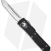 Microtech Tanto UTX-70 D/A Automatic OTF Knife (2.4" Satin Full Serr) 149-6 -Blade HQ Shop microtech utx 70 te satin full serr 149 6