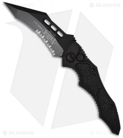 Microtech Vector Tactical Automatic Knife (3.95" Black Serr) 132-2T 3 Microtech Vector Tactical Automatic Knife (3.95" Black Serr) 132-2T
