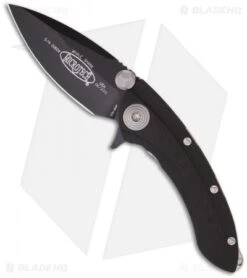 Microtech Whaleshark Flipper Knife G-10 (3.63" Black Plain) 167-1C Chisel