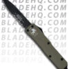 Microtech Olive UTX-85 D/A OTF Automatic Knife (Black SER) 125-2OD -Blade HQ Shop microtech utx85 olive drab black serrated 125 1OD