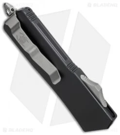 Microtech Scarab Executive Tanto OTF Automatic Knife (3.5" Black Full Serr) -Blade HQ Shop mictrotech 177 3 side cm