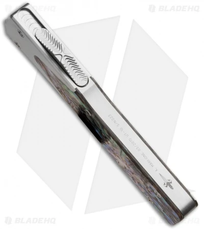 Microtech Marfione Custom UT-10 D/E OTF Knife Abalone (3.5" Mirror Polish) 5 Microtech Marfione Custom UT-10 D/E OTF Knife Abalone (3.5" Mirror Polish) - Image 3